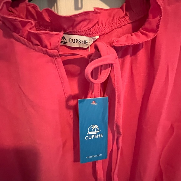 Cupshe Pink Tiered Ruffled Mini Dress - Picture 3 of 3